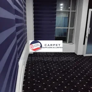 Designer Blue Plush Wall to Wall Carpet