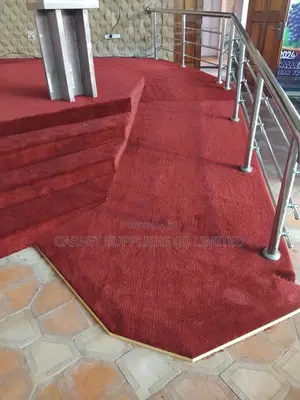 Maroon Soft Pile Wall to Wall Carpet